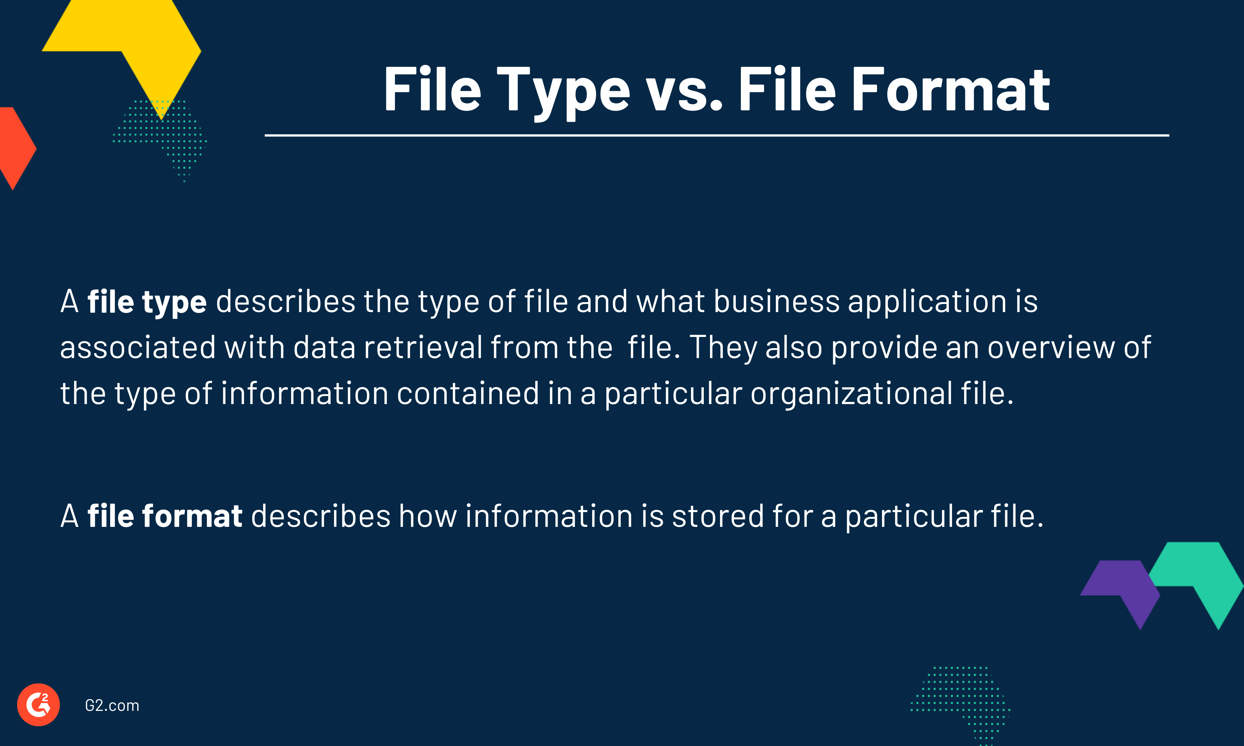 File Type Technology Glossary Definitions G2